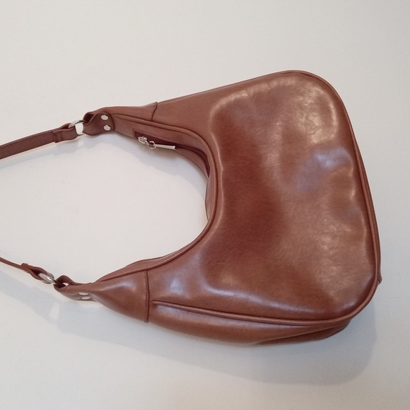 NEW! Chenson Cognac Hobo Style Handbag - Picture 10 of 14